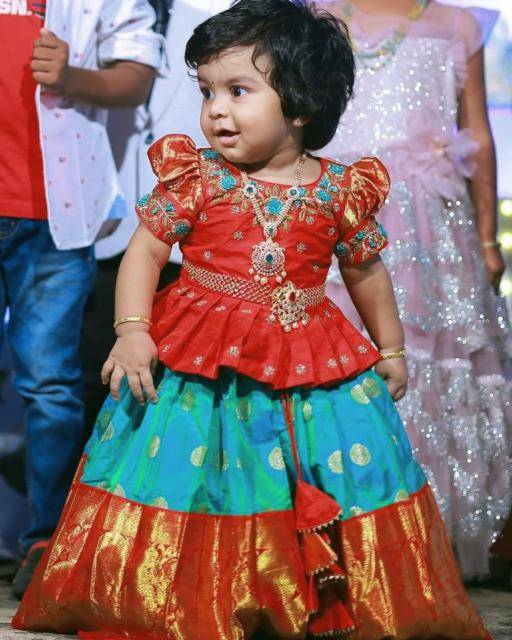 NEW LAUNCING KIDS LEHENGA CHOLI lichi silk Kids clothing manufacturer in Delhi